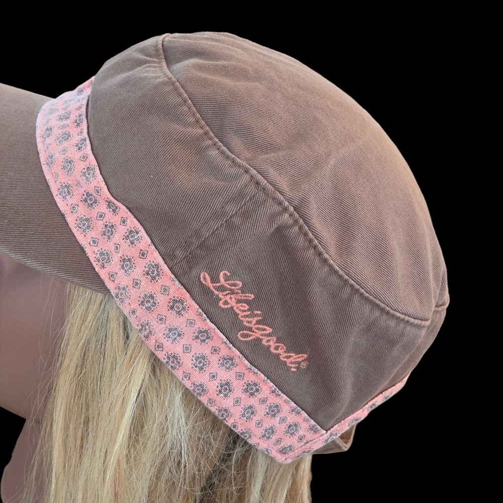 LIFE IS GOOD Floral Band CADET CAP Linen Cotton Twill Feminine Military Gorpcore - Picture 4 of 13